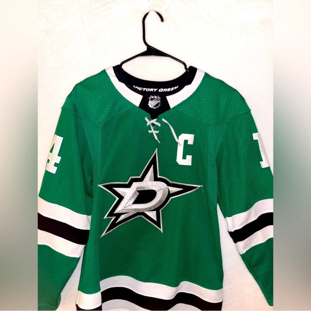 NHL Green and Black Men's Jersey